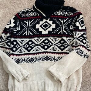 Lauren Ralph Lauren cotton Nordic look turtle neck sweater.